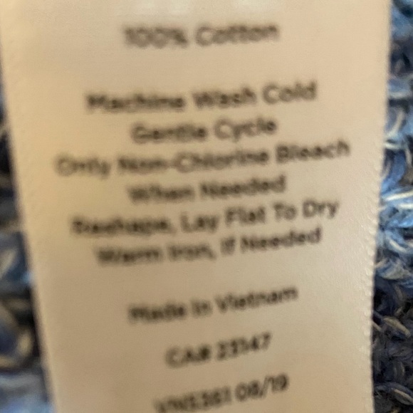 Talbots Sweater. Soft Blue. Size Sp. 100% Cotton. - Picture 7 of 7